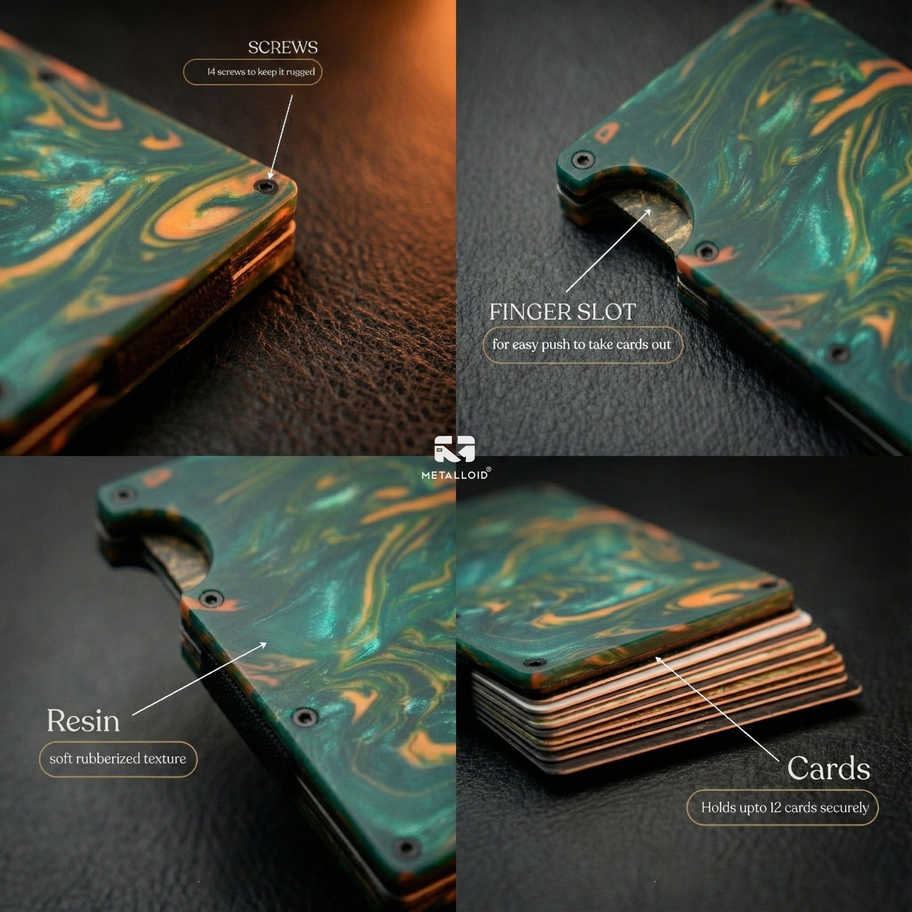 Forest Camo Resin Wallet – Metalloid card