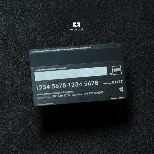 A-max Black metal card